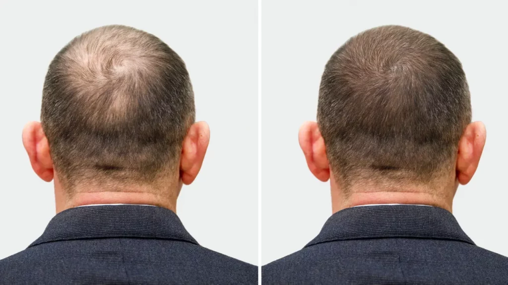 hair transplant 3 months of hair growth